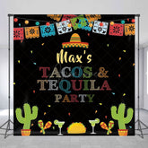Aperturee - Aperturee Taco Tequila Party Carnival Custom Birthday Backdrop